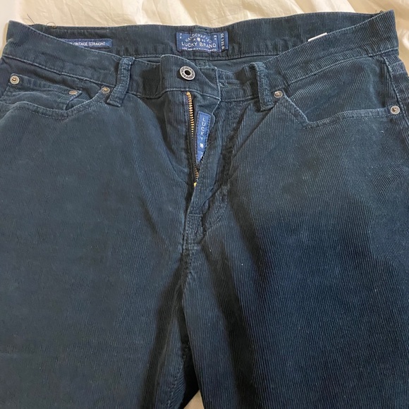 Lucky Brand 363 Vtg Straight Blue Cord Pants sz 34 - Picture 2 of 8